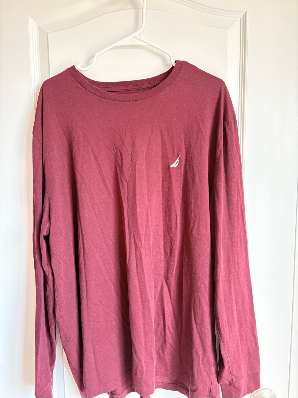 Nautica Men's Long-Sleeve Crew Shirt - Maroon